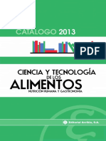 Catalogo 2013 Ciencia_Tecnologia_Alimentos