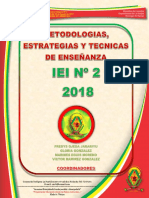 METODOS ESTRATEGIAS Y TECNICAS DE APRENDIZAJE IEI N° 2 2018