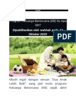 Program Keluarga Berencana (KB) Itu Apa Sih?: Dipublikasikan Oleh Wahhab Pada 12 Oktober 2020