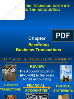 Agriculutural Technical Institute Bus Tec T101 Accounting: Recording Business Transactions
