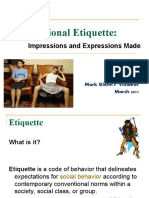 Professional Etiquette:: Impressions and Expressions Made