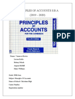 Principles of Accounts Sba