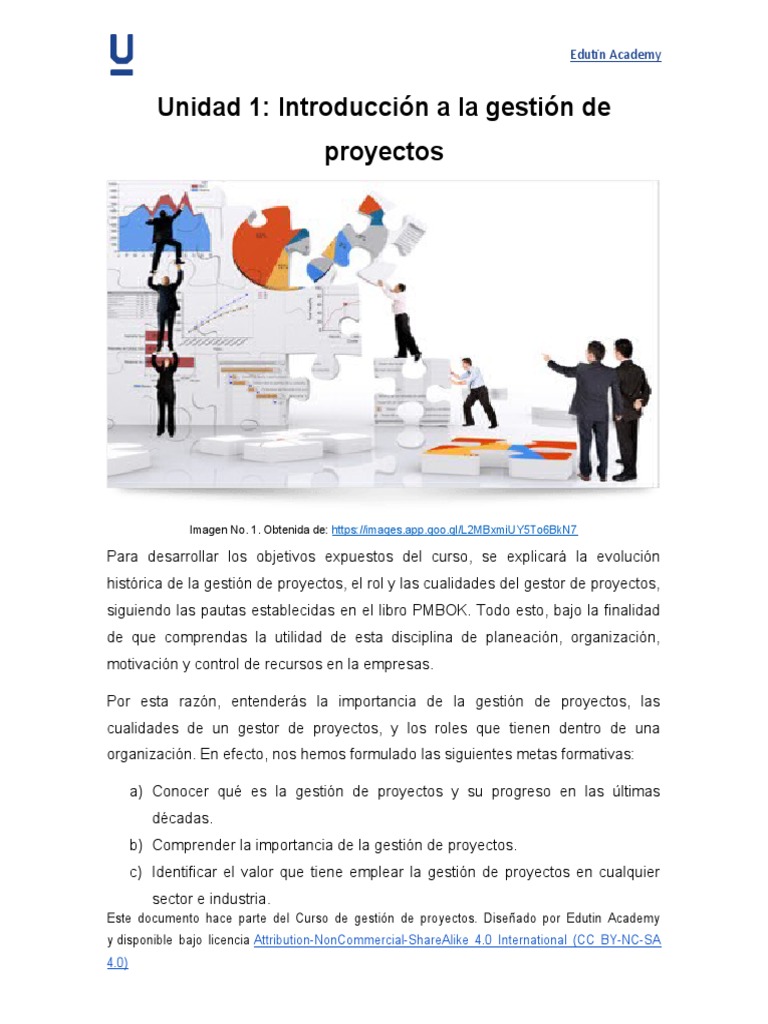 Introducción a la Gestión de Proyectos | PDF | Gestión de proyectos ...