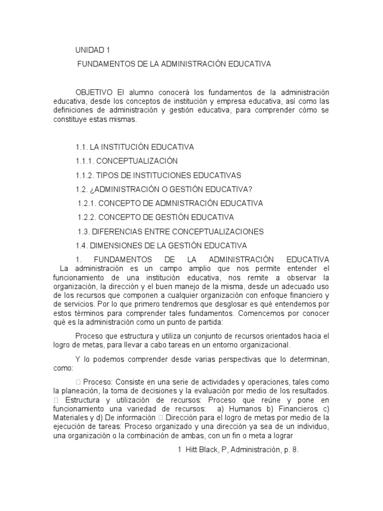 Fundamentos de la Administración Educativa | PDF | Sociedad | Business