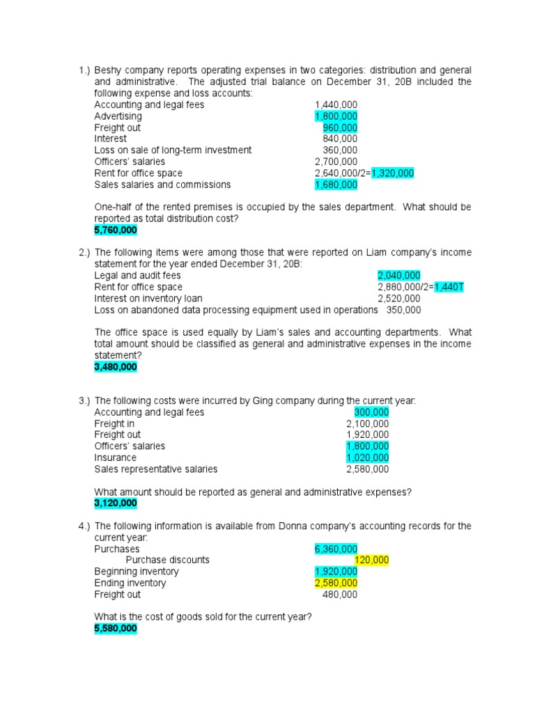 Income Statement Analysis for Beshy Company | PDF | Cost Of Goods Sold ...