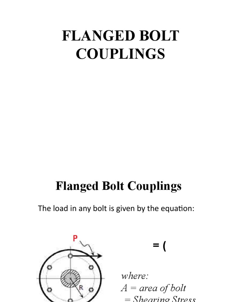 Flanged Bolt Couplings PDF Applied And Interdisciplinary Physics