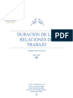 Duracion de Las Relaciones de Trabajo