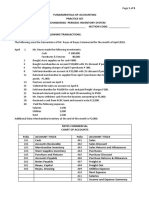 Fundamentals of Accounting Practice Set