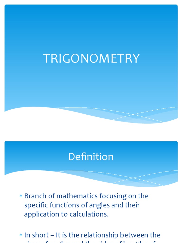 Trigonometry | PDF