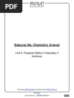 Definitions - Chemistry IAL Edexcel