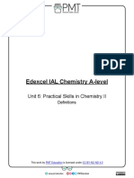Definitions - Chemistry IAL Edexcel