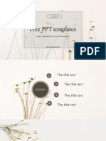 Fresh Plant Small Flower PowerPoint Templates