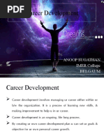 Career Development: Anoop Sugathan IMER College Belgaum