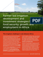 Farmer-Led Irrigation Development and Investment Strategies For Food Security, Growth and Employment in Africa PDF