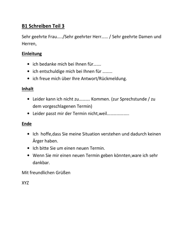 B1 Schreiben Teil-3 | PDF