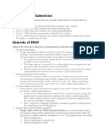 PPAP Levels of Submission: Design Failure Mode and Effects Analysis (DFMEA)