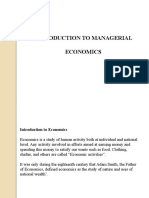 Introduction To Managerial Economics