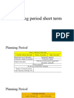 Planning Period Short Term