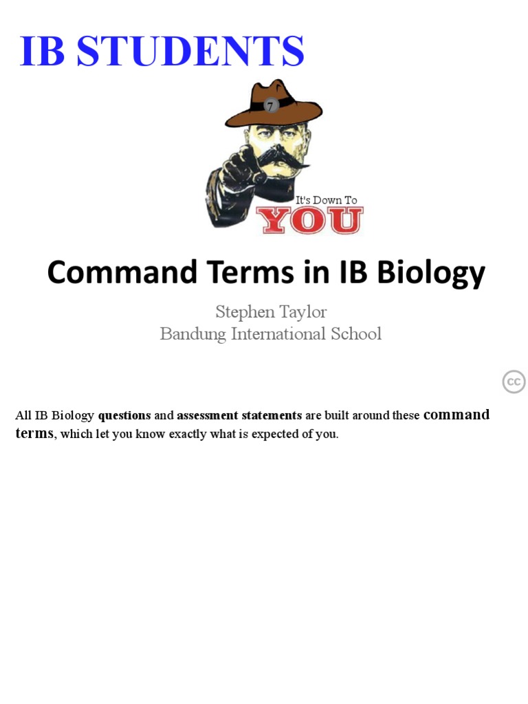 IB Biology Action Verbs Command Terms PDF