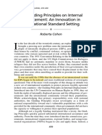 The Guiding Principles On Internal Displacement: An Innovation in International Standard Setting