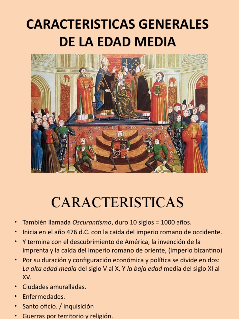 Caracteristicas Generales de La Edad Media | PDF | Edades medias ...