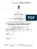 RDSO specification for 60 KVA dry type distribution transformer