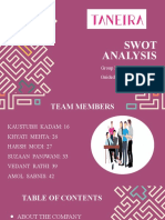 Swot Analysis: Guided By:-Dr. Rashmi Jain Group No: 1