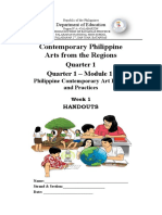 HANDOUTS Contemporary Philippine Arts Grade 12 Week 1