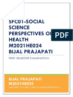 Sfc01-Social Science Perspectives On Health M2021HE024 Bijal Prajapati