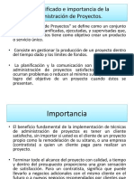 1.2. Significado e Importancia de La Administración de Proyectos