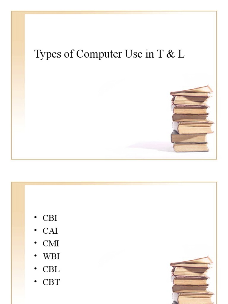 Types of Computer Use in T & L | PDF | Simulation | Educational Technology