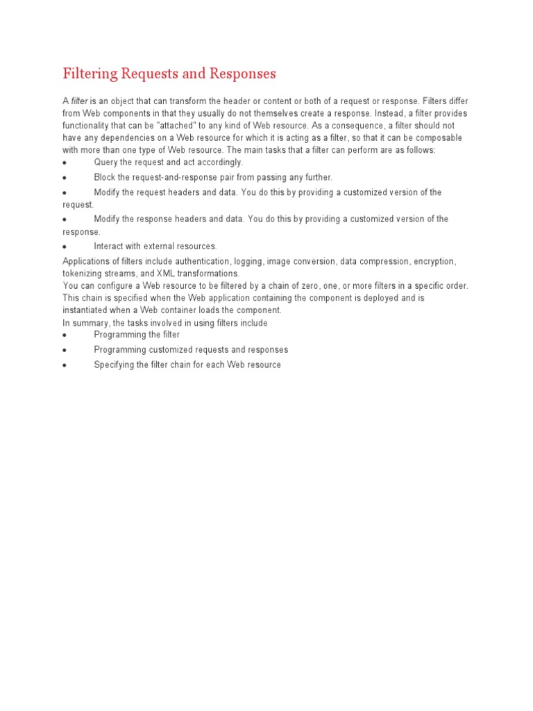 Filtering Requests and Responses | PDF | Computers