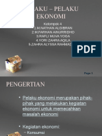 Pengertian Pelaku Ekonomi