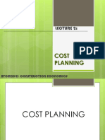 COST PLANNING LECTURE