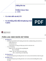 - Phân loại các hệ thống liên tục - Hệ tuyến tính bất biến (Linear time