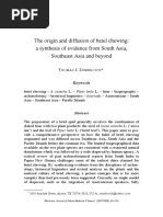 The Origin and Diffusion of Betel Chewing A Synthesis of Evidence From South Asia, Southeast Asia and Beyond - Thomas J. Zumbroich