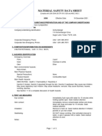 Material Safety Data Sheet: U066 1. Identification of The Substance/Preparation and of The Company/Undertaking