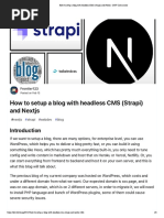 How To Setup A Blog With Headless CMS (Strapi) and Nextjs - DEV Community