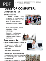 Uses of Computers