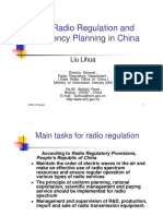 The Radio Regulation and Frequency Planning in China: Liu Lihua