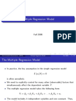 Multiple Regression Model: Fall 2008