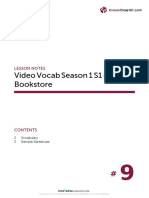 Video Vocab Season 1 S1 #9 Bookstore: Lesson Notes