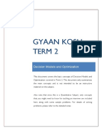 Gyaan Kosh Term 2: Decision Models and Optimization
