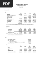 Business Finance Decision Suggested Solution Test # 2: Answer - 1