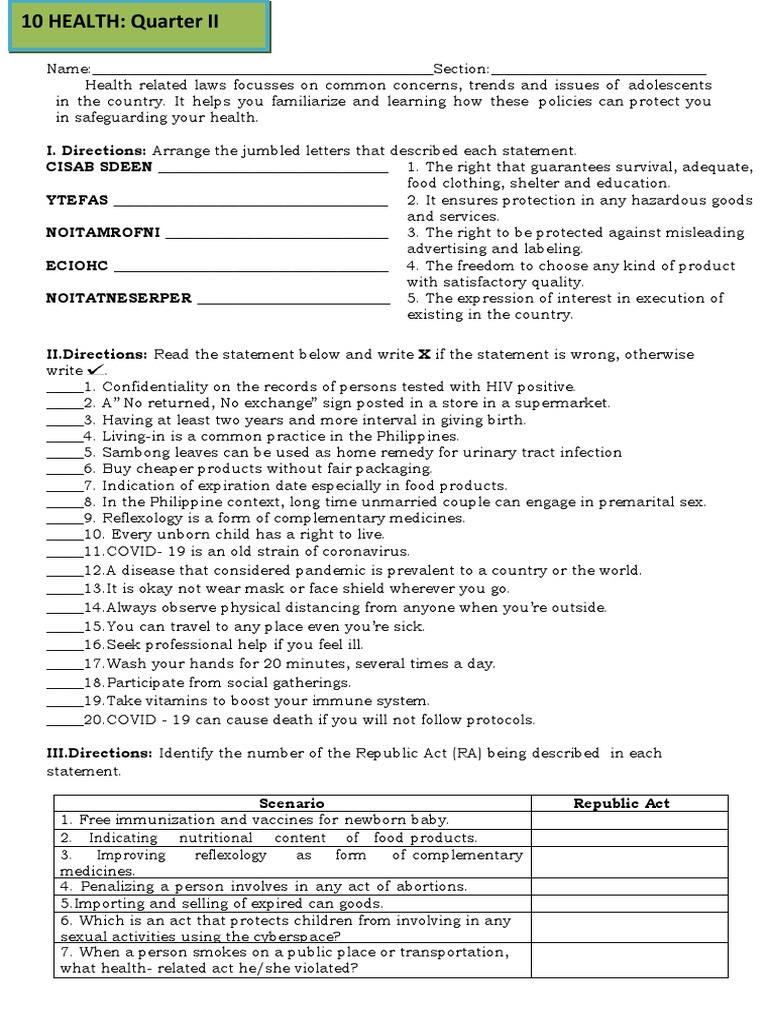 Las Summary Q2 Health | Download Free PDF | Reproductive Health | Hiv/Aids