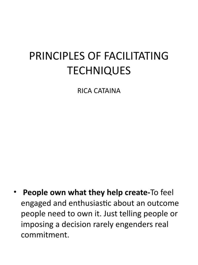 Effective Facilitation Techniques Guide | PDF | Career & Growth