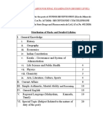 Distribution of Marks and Detailed Syllabus