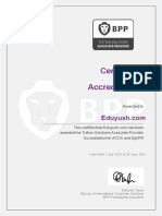 Associate Provider Certificate - Eduyush