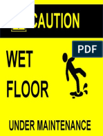 Signage - Wet Floor Under Maintenance