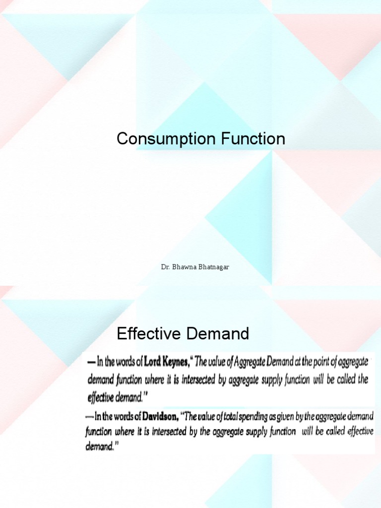 Understanding the Consumption Function | PDF | Consumption (Economics ...